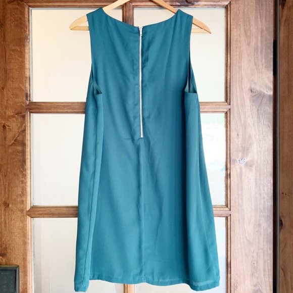 Forever 21 Women’s Dark Teal Sleeveless Sheath Mini Dress (Size M) - Picture 2 of 4
